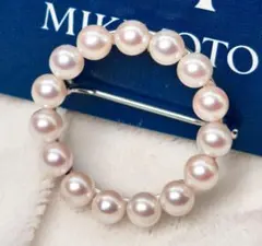 【極美品 最高級】ミキモト ブローチ パール サークル フォーマル 皇室御用達
