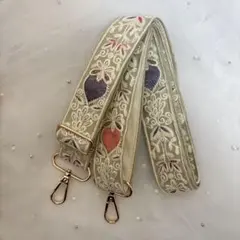 3046 インド刺繍リボン　スマホショルダーストラップ