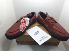 t*n様 新品VANSモカシンデッキシューズ本革レザー茶ブラウン26.5cm