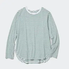 【美品】 ユニクロ ボーダー 長袖 Tシャツ