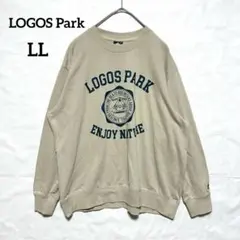 LOGOS Park 로고 스파크 스웨트 트레이너 LL 베이지색 자수