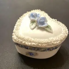 【Royal Arden 】ロイヤルアーデン ハート型アクセサリーケース　ブルー