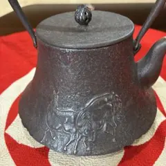 南部鉄器 鉄瓶 馬の図 鋳物 茶道具 - メルカリ