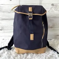 ラコステ LACOSTE SUMMER キャンバス×レザーコンビバックパック