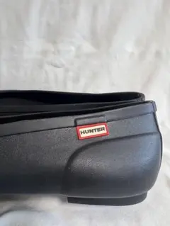 HUNTER レインシューズ フラット ブラックのサムネイル