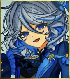 原神 フリーナ 手描き イラスト アナログ 色紙 - メルカリ