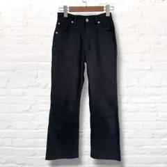 BOBSON04jeans ボブソン　セミフレアパンツ　黒　ストレッチ　M