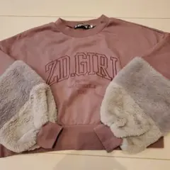 ZD.GIRL フリースファートレーナー ピンク