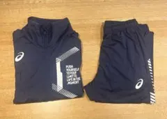 【サイズM・L】アシックス　ジャージ上下　ネイビー