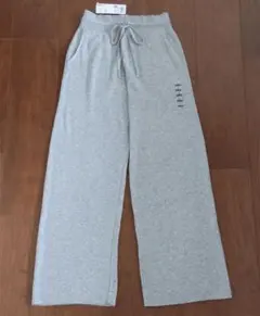 ユニクロ ウォッシャブルニットリブパンツ WOMEN グレー L【新品未使用】