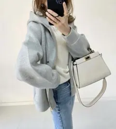 32Emma Taylor エマテイラー✨ダンボールジップアップパーカー✨グレー