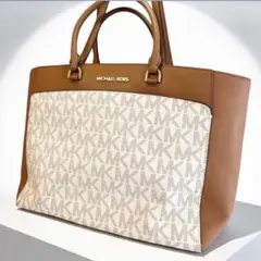 MICHAEL KORS エミー 2way トートバッグ A4可 大容量 茶のサムネイル