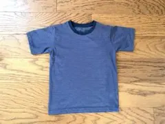 無印良品　キッズ天竺編みクルーネック半袖Ｔシャツ　　ボーダー　130㎝