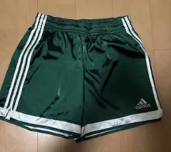00s adidas ショートパンツ　ショーツ　パフォーマンスロゴ 緑　大きめS