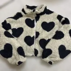 SHEIN ハート柄 フリースジャケット 9Y