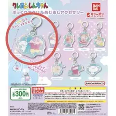 クレヨンしんちゃん　ぷっくりアクリルめじるしアクセサリー　シロ & しんちゃん