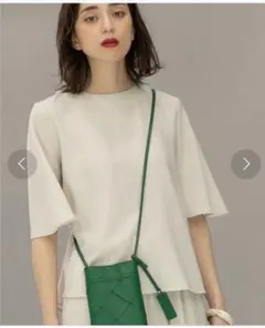 OPAQUE.CLIP フレアスリーブブラウス アイボリー