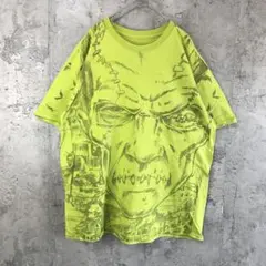 az442古着　Tシャツ　黄緑　90s Y2K