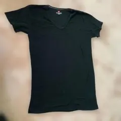 Hanes VネックTシャツ Lサイズ ブラック
