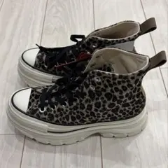 CONVERSE コンバースハイカットスニーカー レオパード 厚底 23.5cm