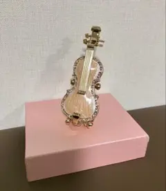 PIEATH アクセサリーケース バイオリン型 ピンク
