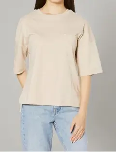 cecile(セシール) Tシャツ　厚手コットン 胸ポケットのサムネイル