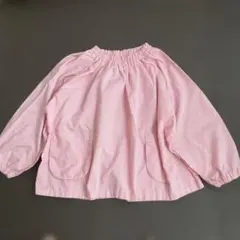 シーガルキッズ スモック ピンク チェック 長袖 110