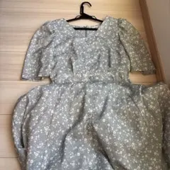 dazzlin 花柄ロングワンピース 水色