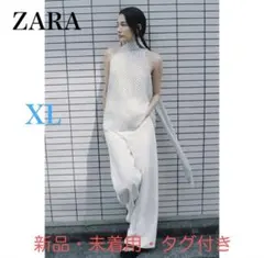 ZARA ドット柄ホルターネックトップス
