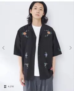 B.C STOCK インドクロスステッチ シャツ