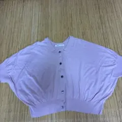 allureville 半袖 ニットカーディガン ピンクのサムネイル