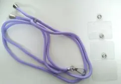 ★スマホストラップ　首掛け ネックストラップ 携帯ストラップ 紫　パープル
