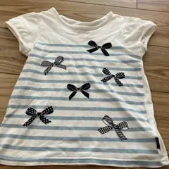 GITA ストライプリボンTシャツ 130