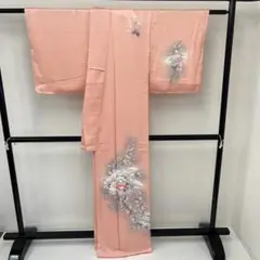 付下げ 上品な花柄 裄65.5 紋無し 正絹 i-3813
