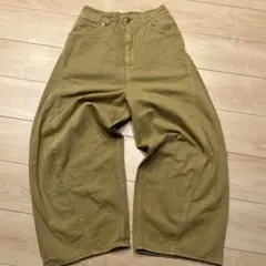 RNA ワイドパンツ イージーパンツ バルーンパンツ ブラウン サルエル 変形M