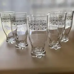 美品 東洋ガラス レトロ 肉球底 グラス 5個セット