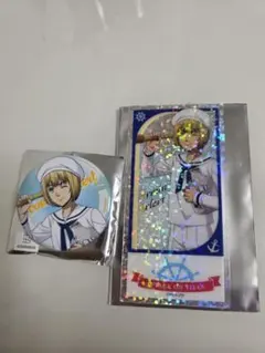 進撃の巨人 まねきねこ アルミン 缶バッジ クリアカード