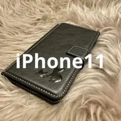 iPhone11ケース 手帳型 本革 フレブル 新品未使用 シンプル プレゼント