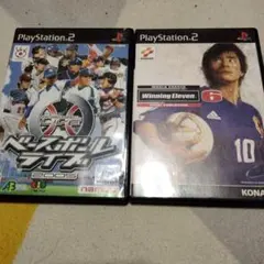 PS2 ソフト 2本セット ベースボールライブ2005 ウイニングイレブン6