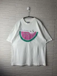 90s USA製ヴィンテージ　シングルステッチ　スイカ　アートTシャツ