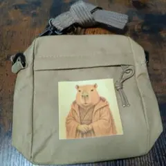 カピバラ　ショルダーバッグ　14×19×4cm 前後と内ポケットあり