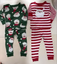 クリスマス　サンタ　パジャマ　コスプレ　80 70 カーターズ　ベビー　赤　緑