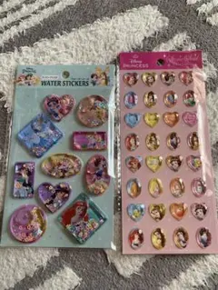 ディズニー プリンセス ストーンシール ウォーターシール 2点セット