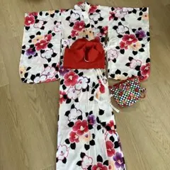 浴衣 帯 巾着 3点セット 花柄 浴衣 巾着 下駄 3点セット 花柄 - メルカリ