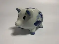 デルフトブルー　ブタの貯金箱