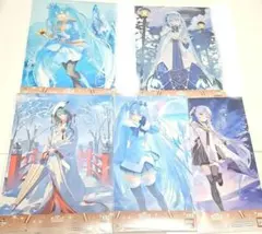 一番くじ 雪ミク S賞 クリア ポスター 5点セット