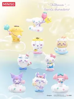 海外 MINISO ちいかわ サンリオ コラボ ブラインドボックス フィギュア
