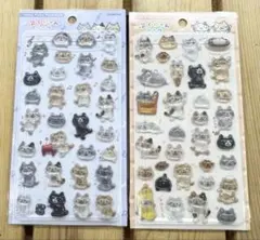 ふくふくにゃんこ ぷくにゃんシール　2枚セットのサムネイル