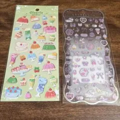 ぷっくりキラキラスイーツデザインシールセット