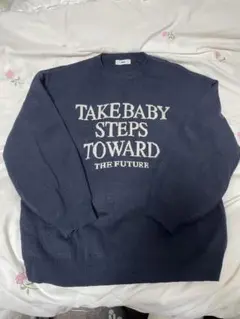 WEGOロゴニット ネイビー フリーサイズ